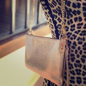 Charming Charlie Rose Gold Clutch/Crossbody